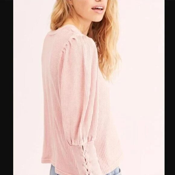 Free People Pink Long Sleeve Top - Picture 2 of 8